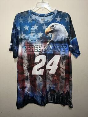 Chase Elliott America Nascar All Over Print Shirt XL Hendricks Motor Sports USA